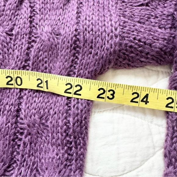 LuLaRoe Lucille Cable Knit Oversized Cardigan M Sweater Preppy Academia Cozy NEW - Picture 12 of 12